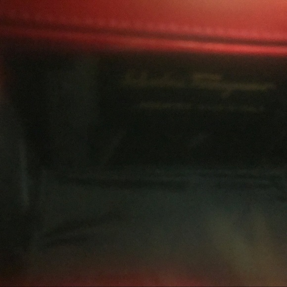 Red Salvatore Ferragamo Small Gancini Bag Gold Tone Original Owner Holiday - Picture 8 of 16